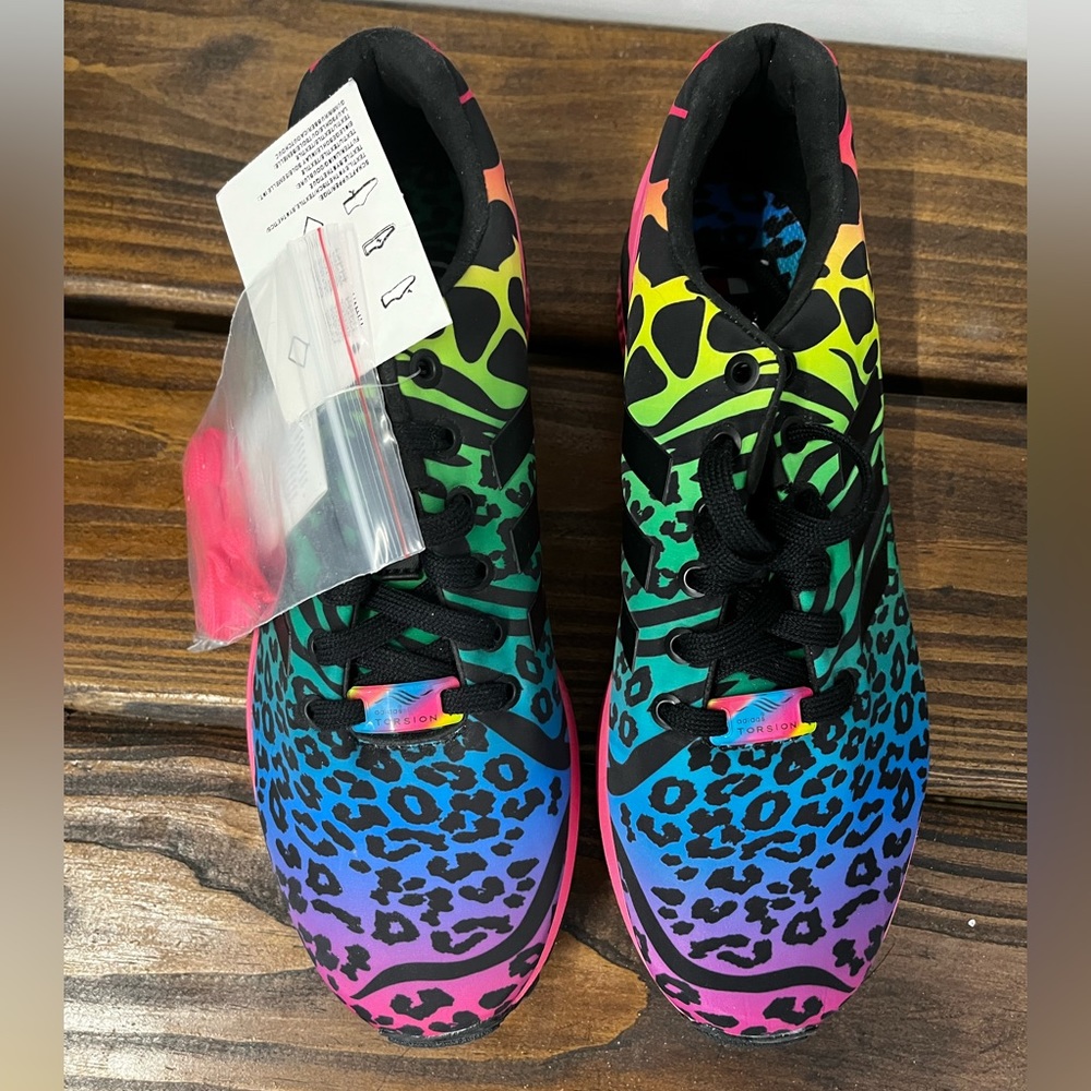 Adidas Torsion ZX FLUX “animal” Italia sneakers size 7.5 US